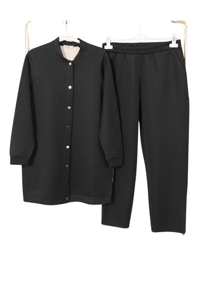 NURSİMAHİJAB ÖNÜ ÇITÇITLI SCUBA TAKIM SİYAH