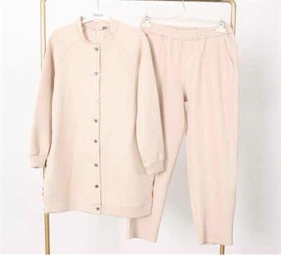 NURSİMAHİJAB ÖNÜ ÇITÇITLI SCUBA TAKIM TAŞ RENGİ