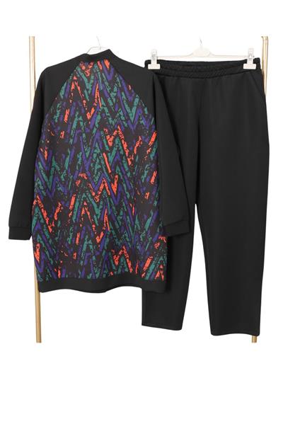 NURSİMAHİJAB ÖNÜ ÇITÇITLI SCUBA TAKIM SİYAH