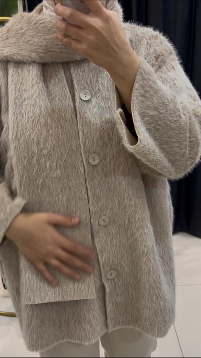 NURVIRA Atkılı Hırka | Nursimahijab Yeni Sezon Trend Bej