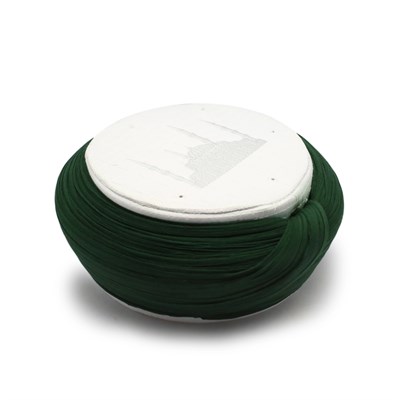 Cami Sarığı – Yeşil Kumaş – Beyaz Takke – Yuvarlak Sarım – Cami Nakışlı – 7 Metre