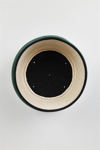 Namaz Sarığı - Yeşil Kumaş - Siyah Takke - Yuvarlak Sarım - Nâli Şerif - 7 metre