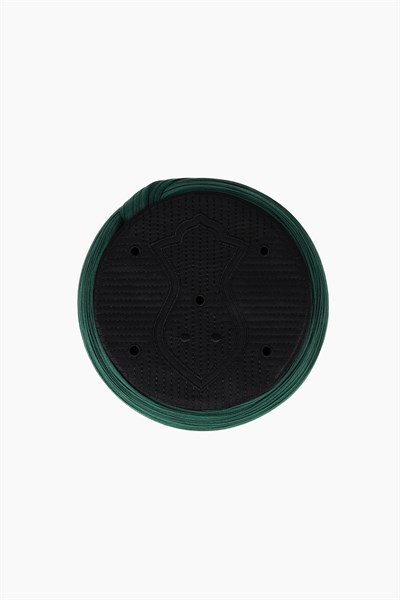 Namaz Sarığı - Yeşil Kumaş - Siyah Takke - Yuvarlak Sarım - Nâli Şerif - 7 metre