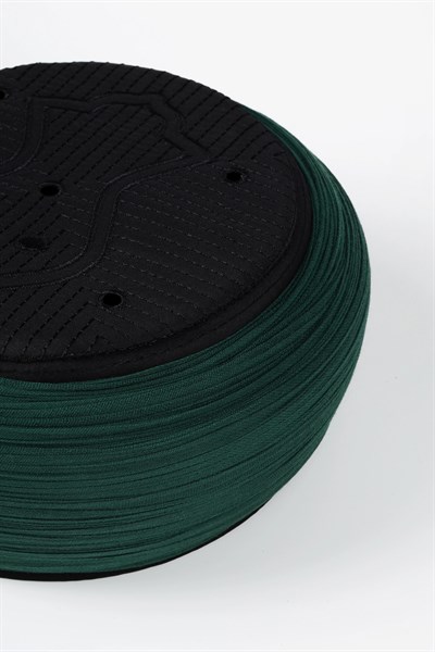 Namaz Sarığı - Yeşil Kumaş - Siyah Takke - Yuvarlak Sarım - Nâli Şerif - 7 metre