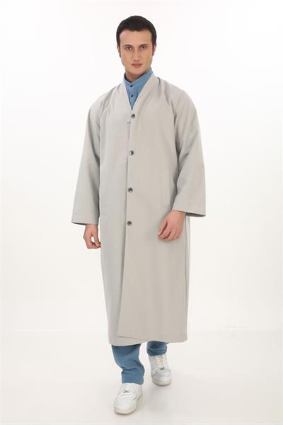 BUHARA YAKA DÜĞMELİ MEVSİMLİK CÜBBE | YARIM ASTARLI