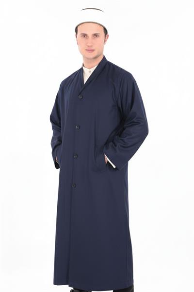 BUHARA YAKA DÜĞMELİ MEVSİMLİK CÜBBE | YARIM ASTARLI