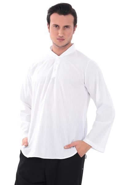 Hakim Yaka Gömlek - 3 Düğme Erkek Modeli 