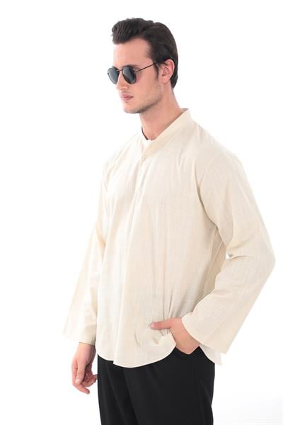 Hakim Yaka Gömlek - 3 Düğme Erkek Modeli 