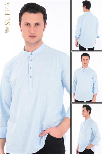 Hakim Yaka Gömlek 3 Düğme Manşetli 