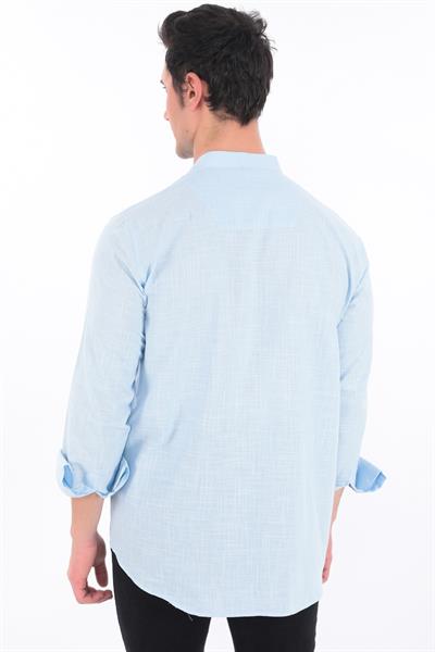 Hakim Yaka Gömlek 3 Düğme Manşetli 