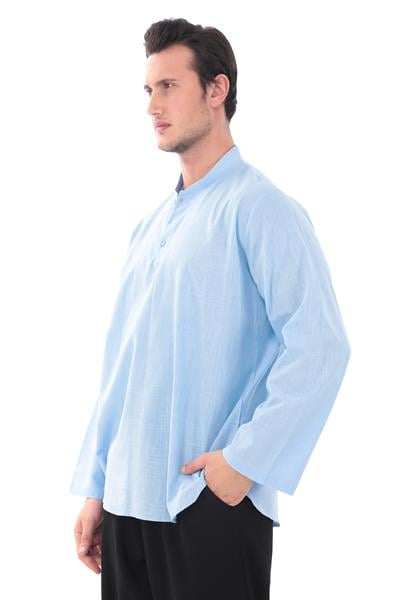 Hakim Yaka Gömlek - 3 Düğme Erkek Modeli 