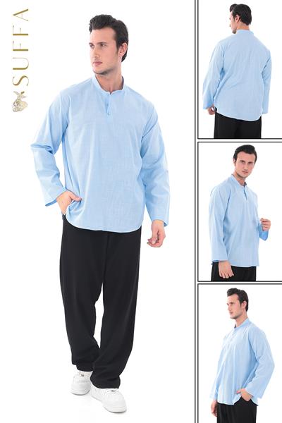 Hakim Yaka Gömlek - 3 Düğme Erkek Modeli 