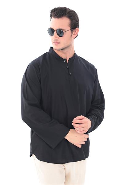 Hakim Yaka Gömlek - 3 Düğme Erkek Modeli 