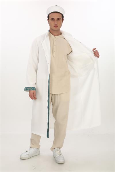 İmam Cübbesi Bordürlü Yarım Astarlı 