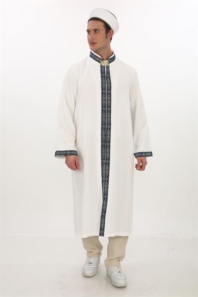 İmam Cübbesi Bordürlü Yarım Astarlı 