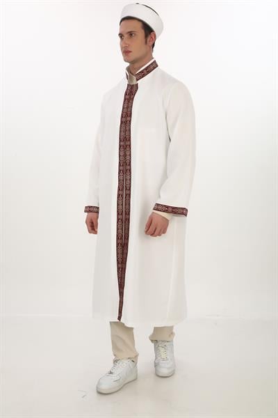 İmam Cübbesi Bordürlü Yarım Astarlı 