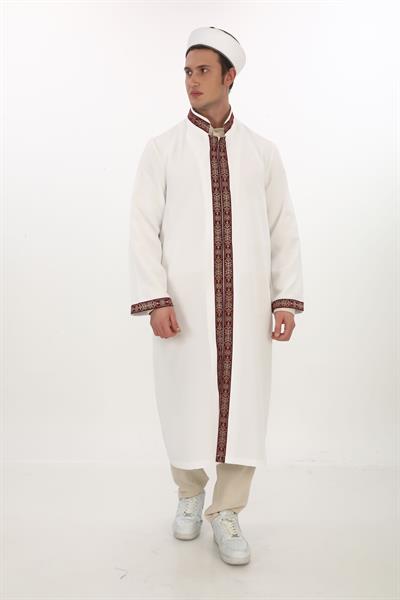 İmam Cübbesi Bordürlü Yarım Astarlı 