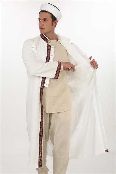 İmam Cübbesi Bordürlü Yarım Astarlı 