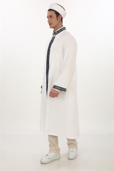 İmam Cübbesi Bordürlü Yarım Astarlı 