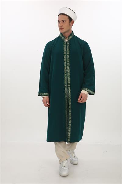 İmam Cübbesi Bordürlü Yarım Astarlı 
