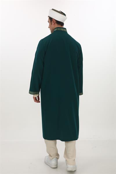 İmam Cübbesi Bordürlü Yarım Astarlı 