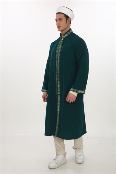 İmam Cübbesi Bordürlü Yarım Astarlı 