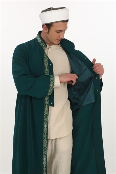 İmam Cübbesi Bordürlü Yarım Astarlı 