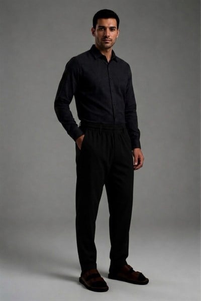 Likralı Polyviscon Spor Şalvar