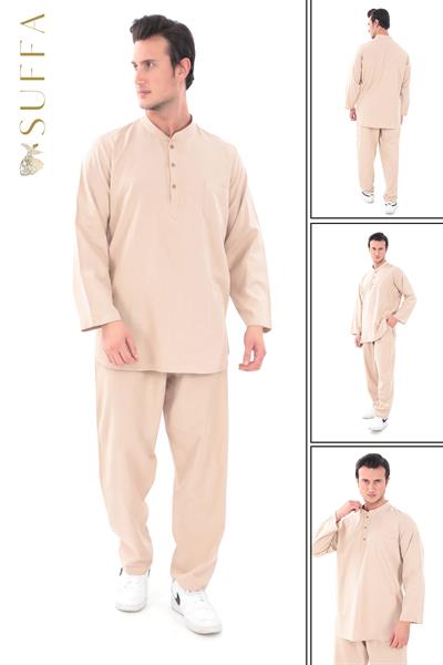 LÜKS Erkek Takım | %100 Pamuk - Umre Kıyafeti 