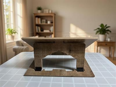 Osmanlı Tuğrası İşlemeli Ahşap Rahle ve Kitap Okuma Standı