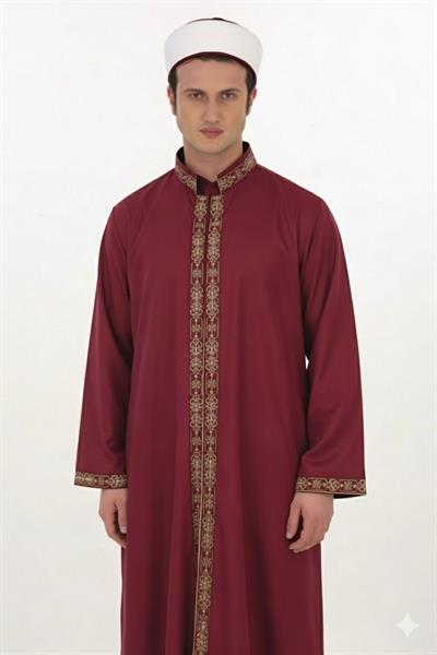 Özel Seri – Bordürlü Yarım Astarlı İmam Cübbesi 