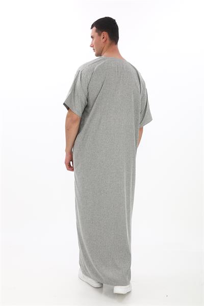 Renkli Nakışlı İthal Fistan -Gri