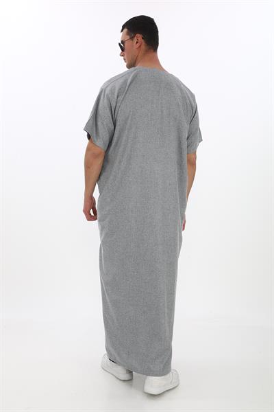 Renkli Nakışlı İthal Fistan -Taş rengi