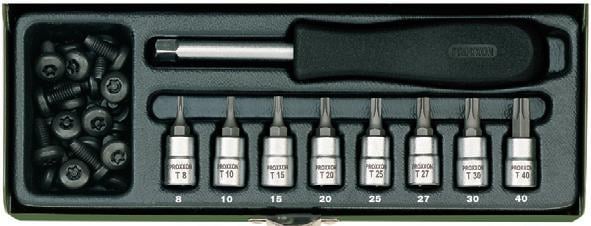 9 PARÇALI TORX TORNAVİDA LOKMA TAKIMI 1/2