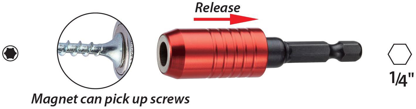HIZLI VE GÜÇLÜ MANYETİK HIZLI BİTS TUTUCU 1/4