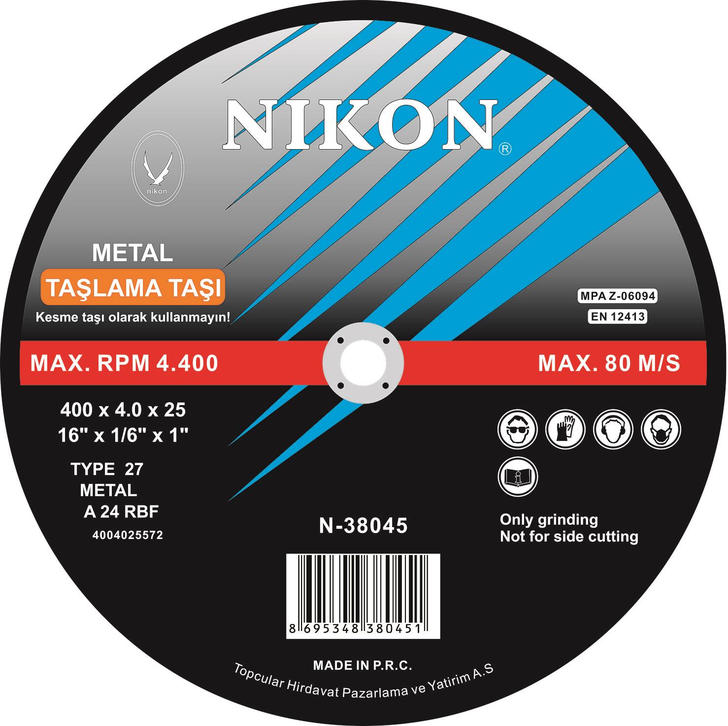 METAL FLEX TAŞLAMA TAŞI 180x8.0x22 mm