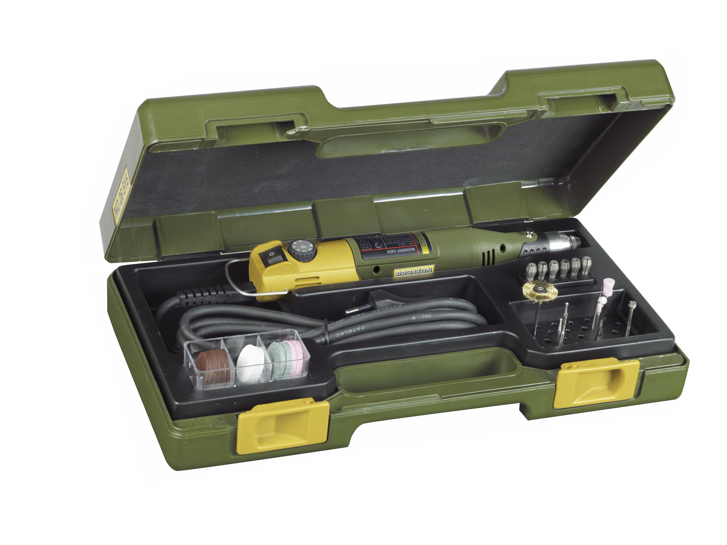 Proxxon MICROMOT 230/E matkap/freze – 34 parçalı set