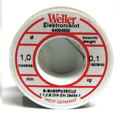 WELLER AKSESUAR EL 60/40 - 100 KENDİNDEN PASTALI LEHİM TELİ