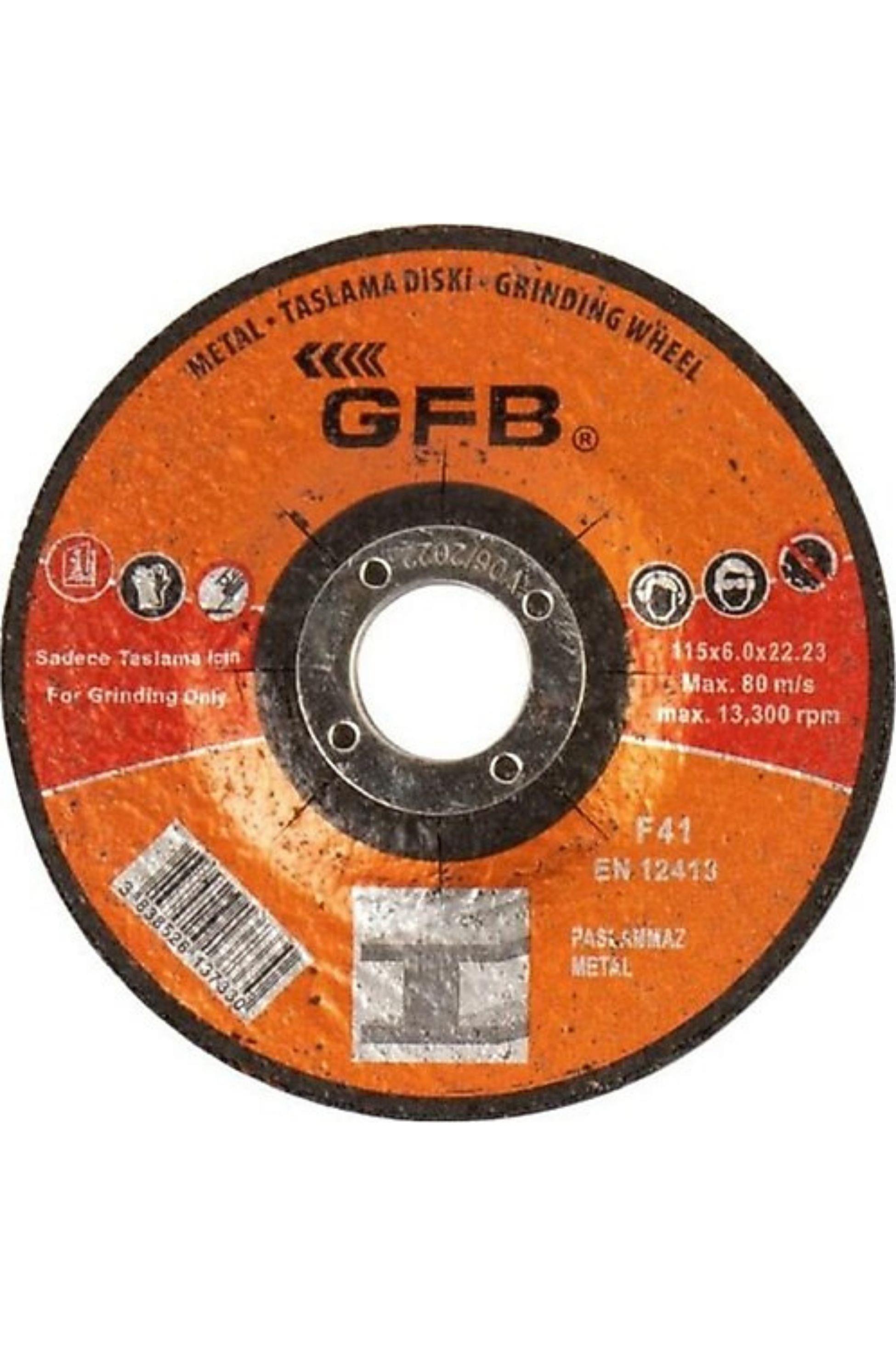 GFB 10 Adet Metal Kesme Diski 115X6X22.23MM