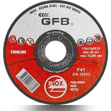 GFB 50 Adet Inox Kesme Taşı 115x1.0x22.33