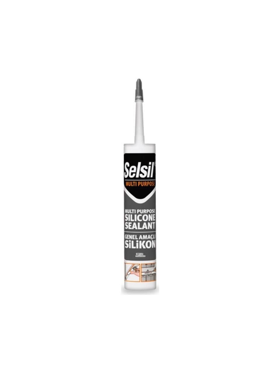 Selsil Şeffaf Silikon Genel Amaçlı Silikon 280 gr 