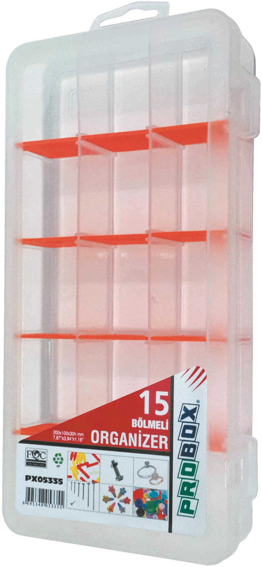 15 BÖLMELİ ORGANİZER KUTU