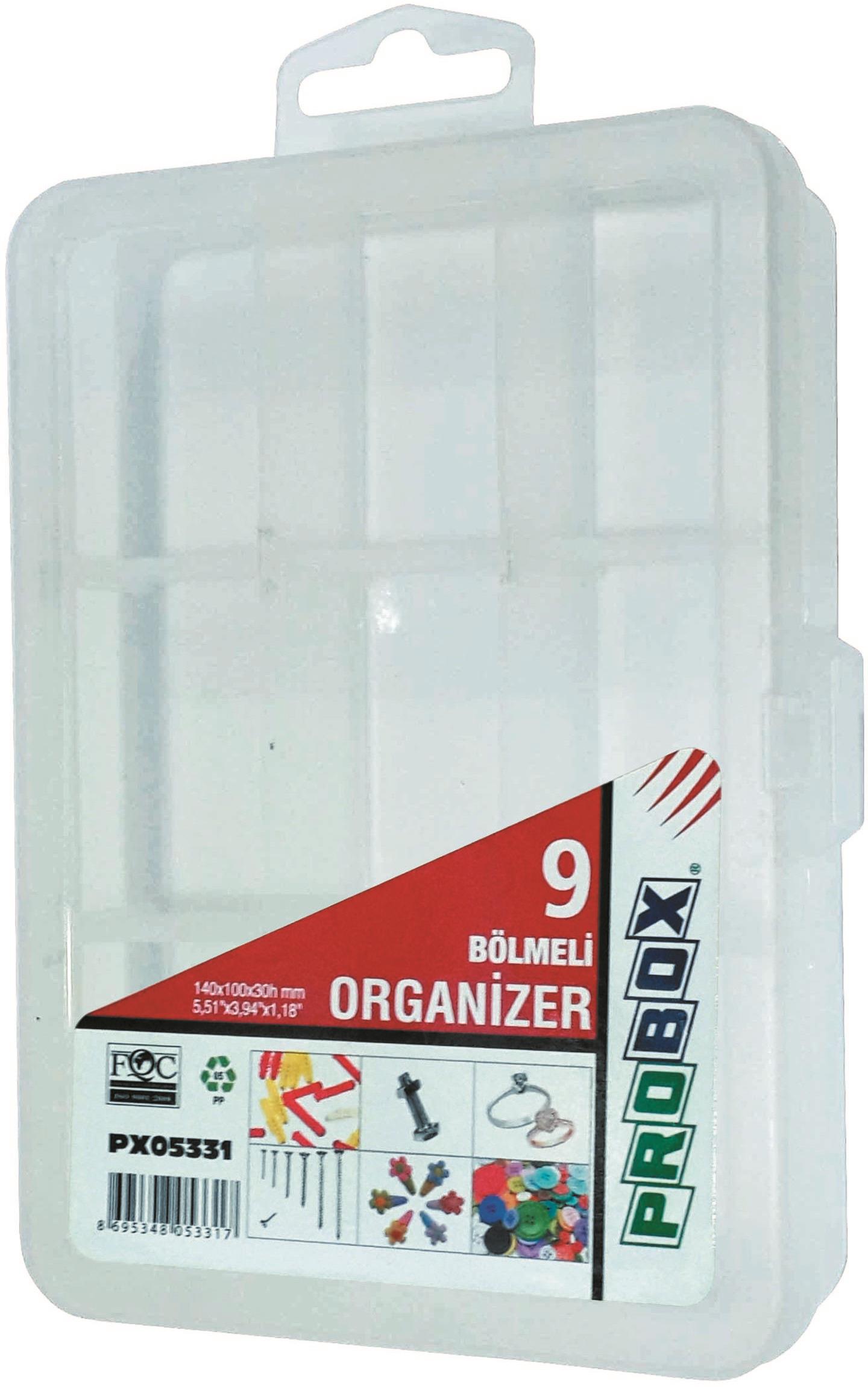 9 BÖLMELİ ORGANİZER KUTU