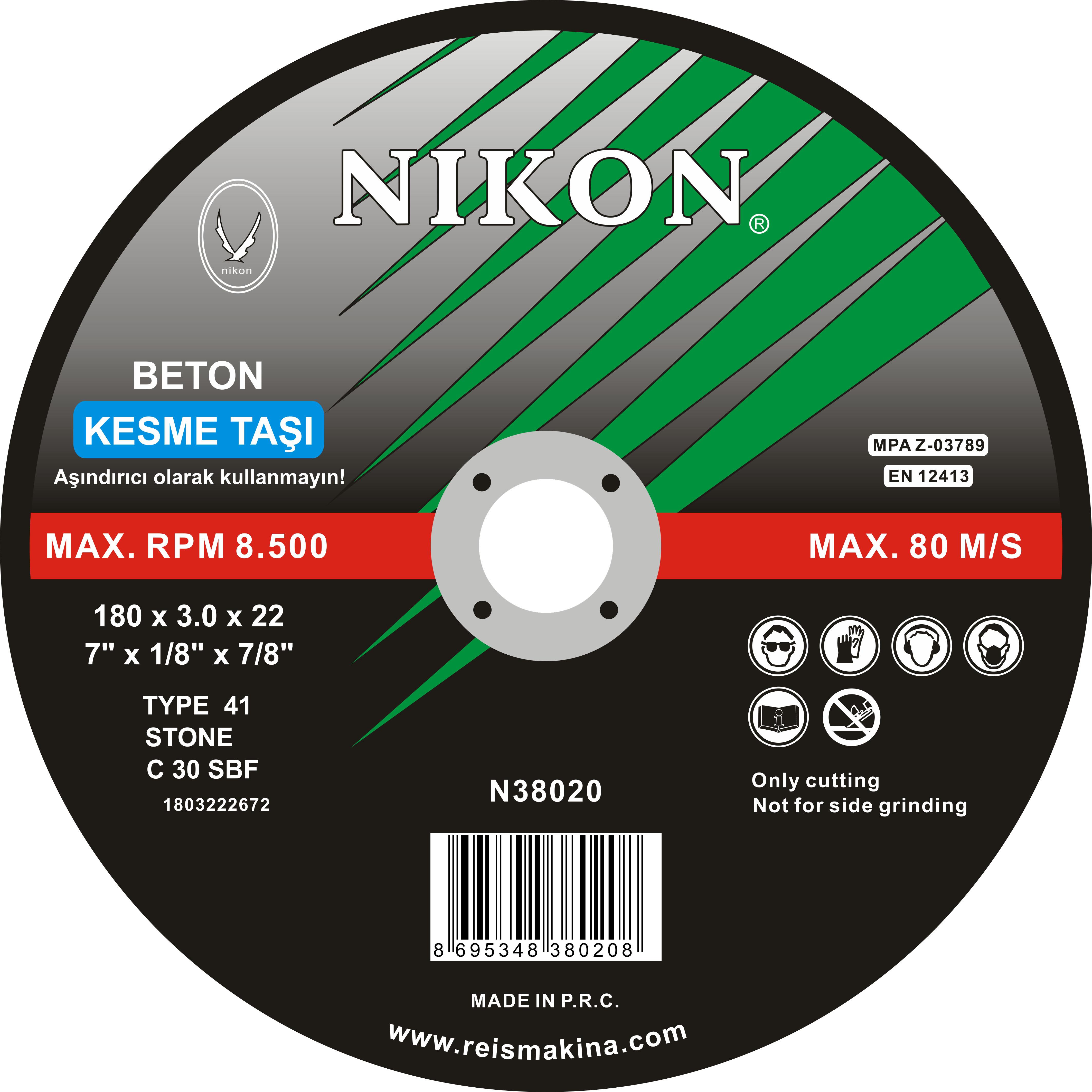 BETON FLEX KESME TAŞI 350x3.2x25.4 mm