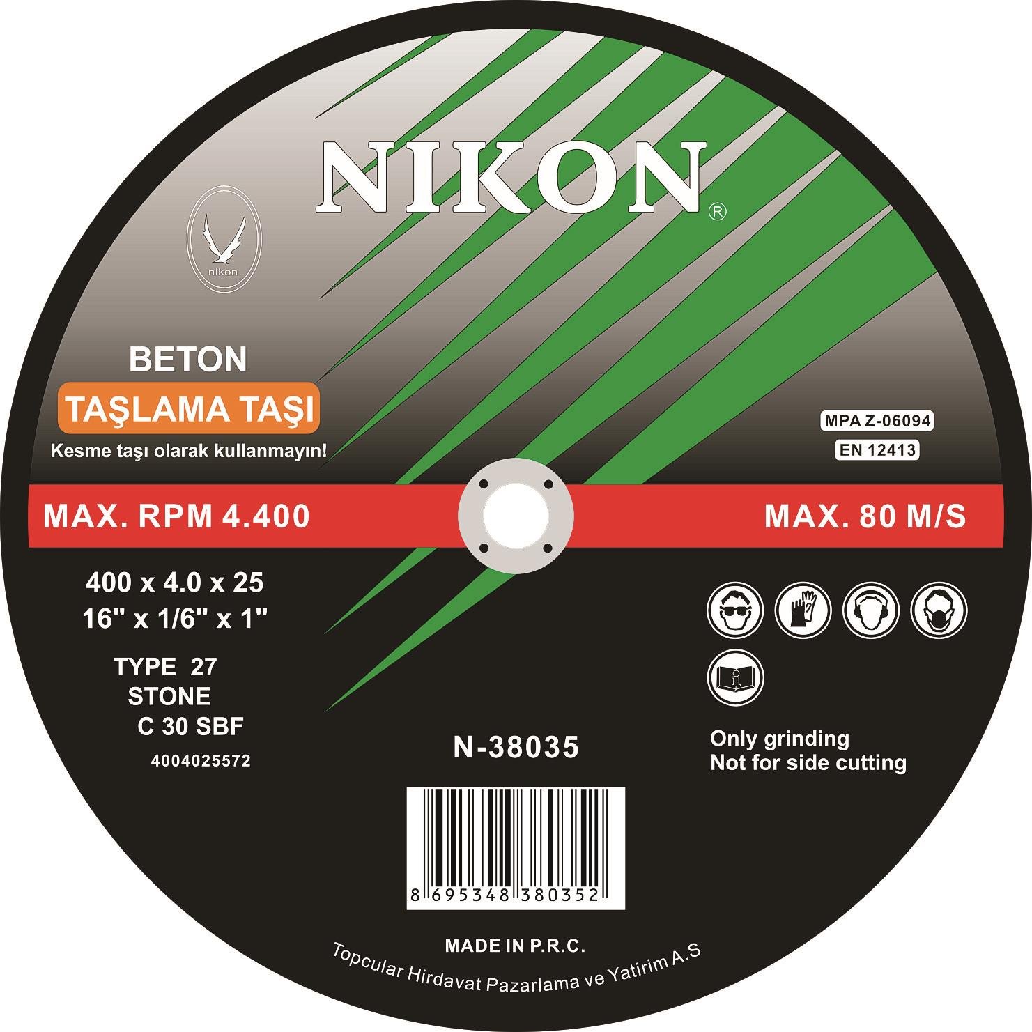 BETON FLEX TAŞLAMA TAŞI 400x4.0x25 mm