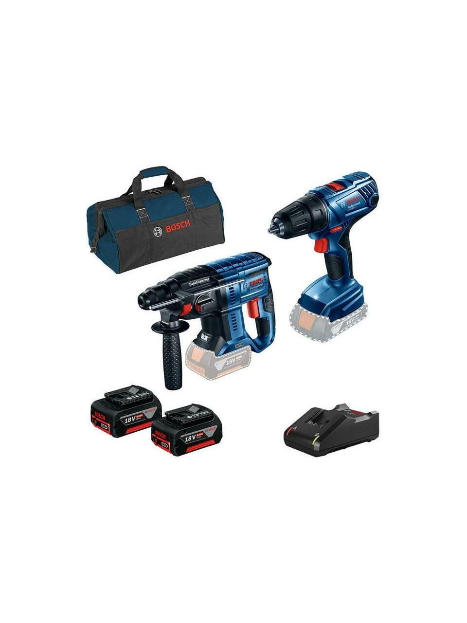 Bosch GBH 180-Li Solo Kırıcı-Delici + GSR 180-LI 18 V 2 Ah Akülü Darbesiz Matkap - 0 615 990 M31