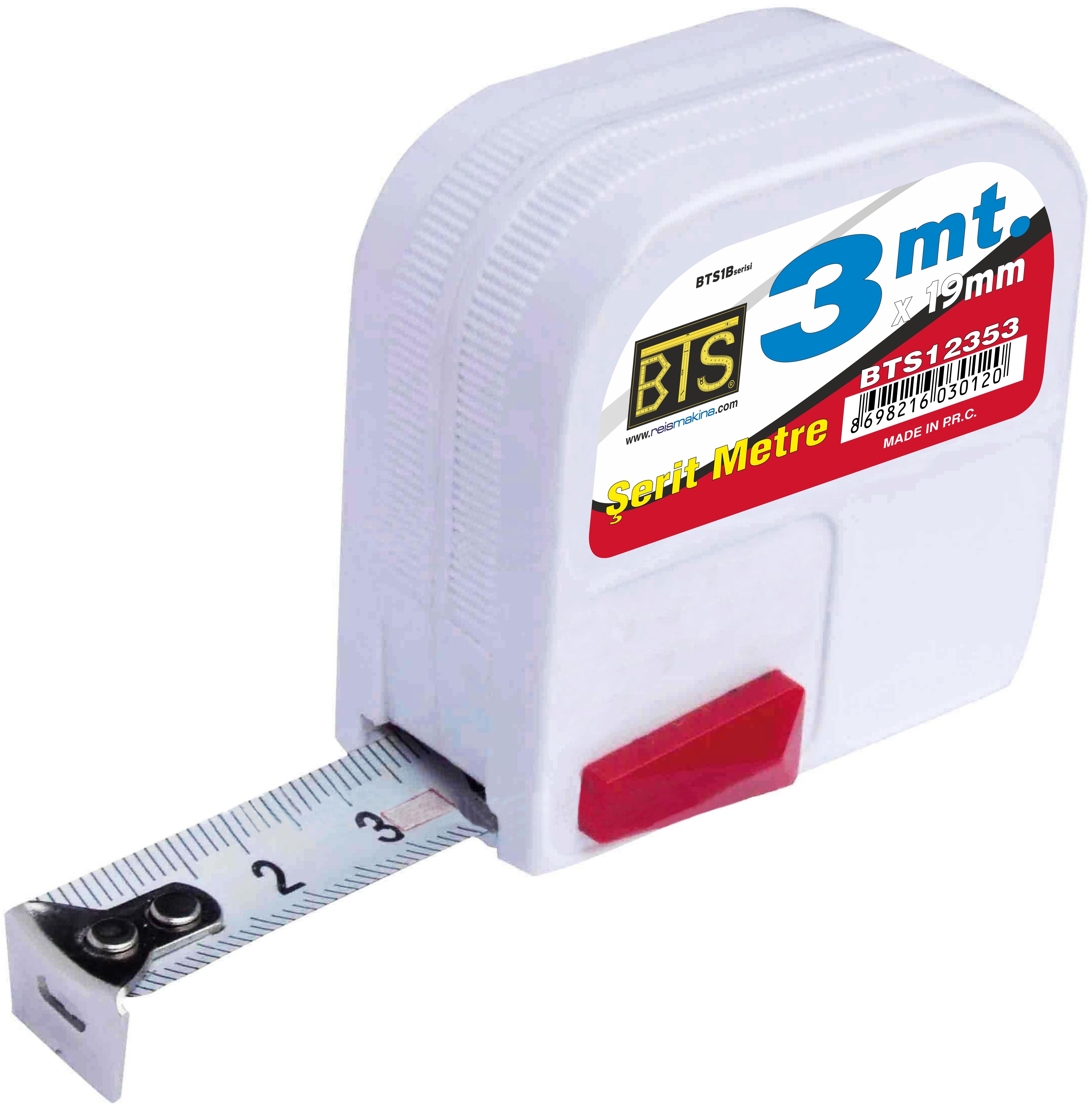 BTS1B SERİSİ ŞERİT METRE 3mt x 16mm