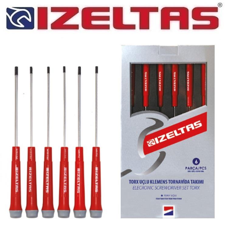 İzeltaş 6 Parça Elektronikçi Tip (Klemens) Torx Uçlu Tornavida - 4530 00 1006