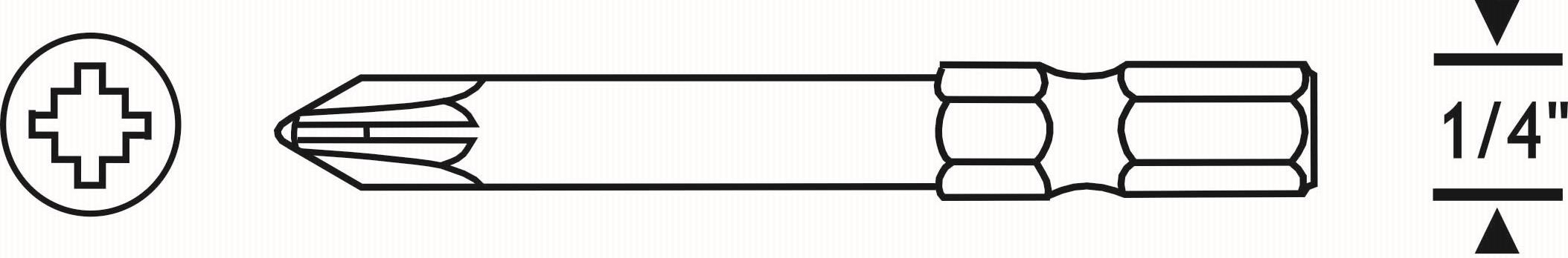 POZİ BİTS UÇ PZ1 75mm