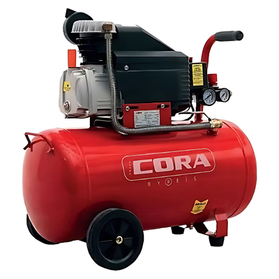 Cora Yağlı Hava Kompresörü 2.5Hp 8 Bar Kırmızı